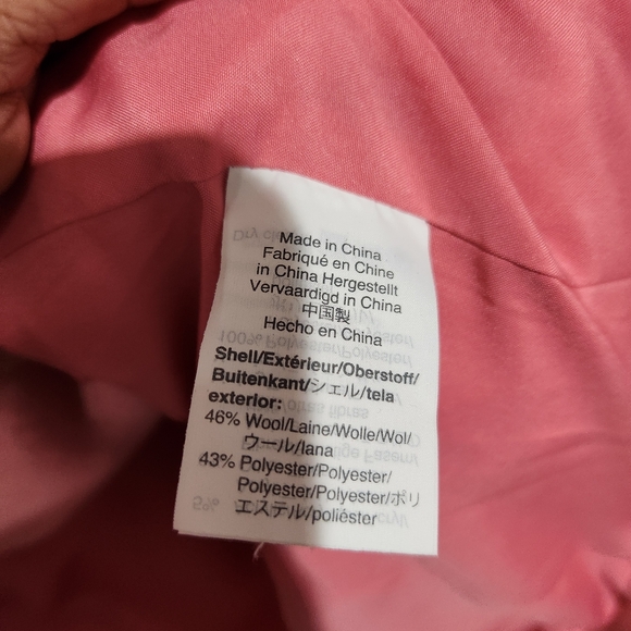 J.Crew Mercantile City Coat Pink Size 16 Wool Blend - Picture 5 of 5